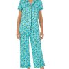 Clothing Kate Spade New York | Kate Spade New York Sleepwear Fashion Short Sleeve Cropped Pj Set