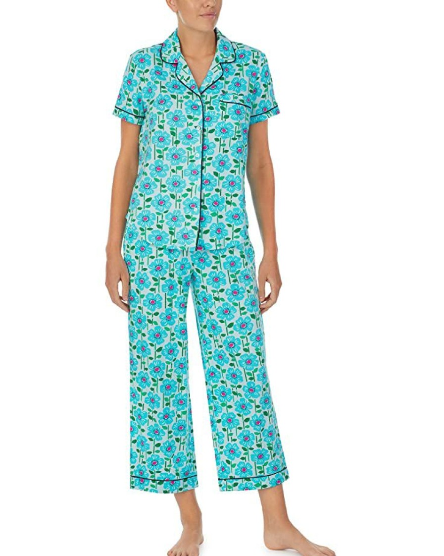 Clothing Kate Spade New York | Kate Spade New York Sleepwear Fashion Short Sleeve Cropped Pj Set