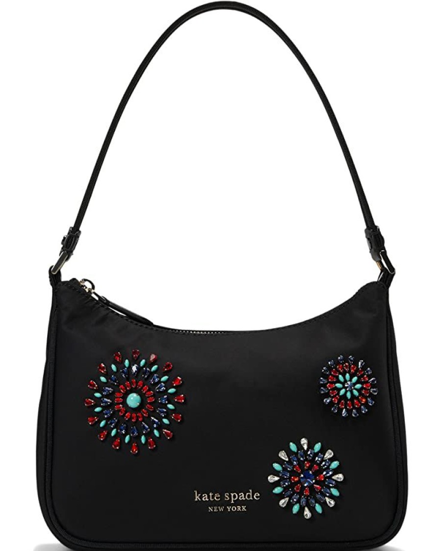 Bags Kate Spade New York | Kate Spade New York Handbags Sam The Little Better Fireworks Embellished Nylon Small Shoulder Bag Black Multi