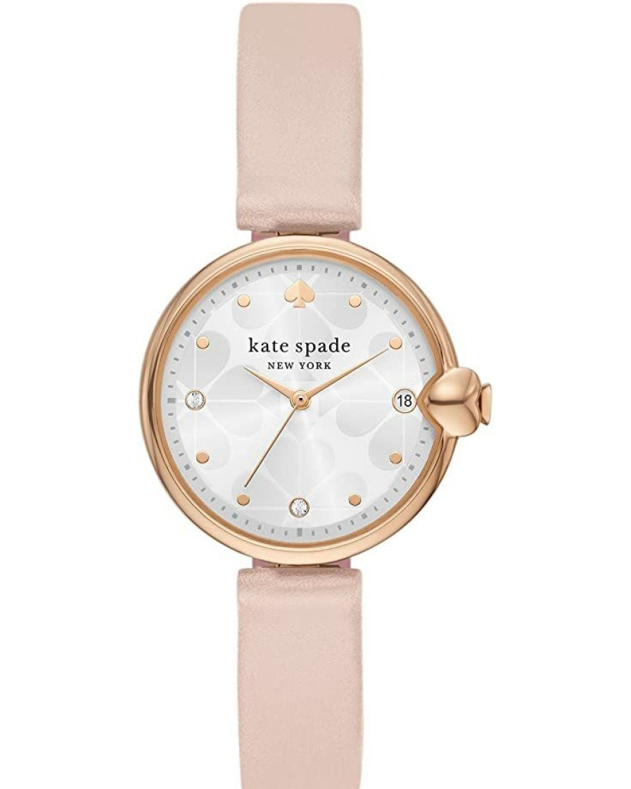 Watches Kate Spade New York | Kate Spade New York Fashion Watches 32 Mm Chelsea Three Hand Leather Watch Ksw1785 Pink