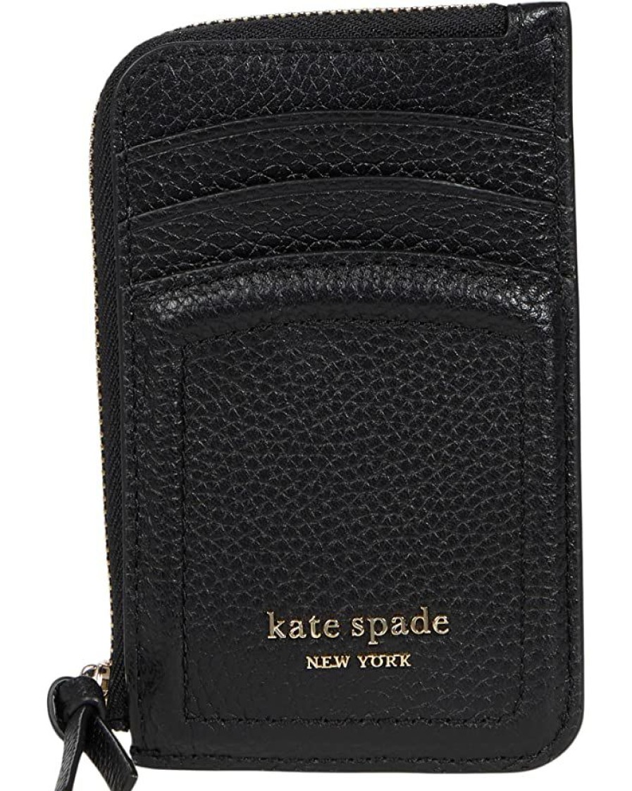 Bags Kate Spade New York | Kate Spade New York Wallets Knott Pebbled Leather Zip Card Holder