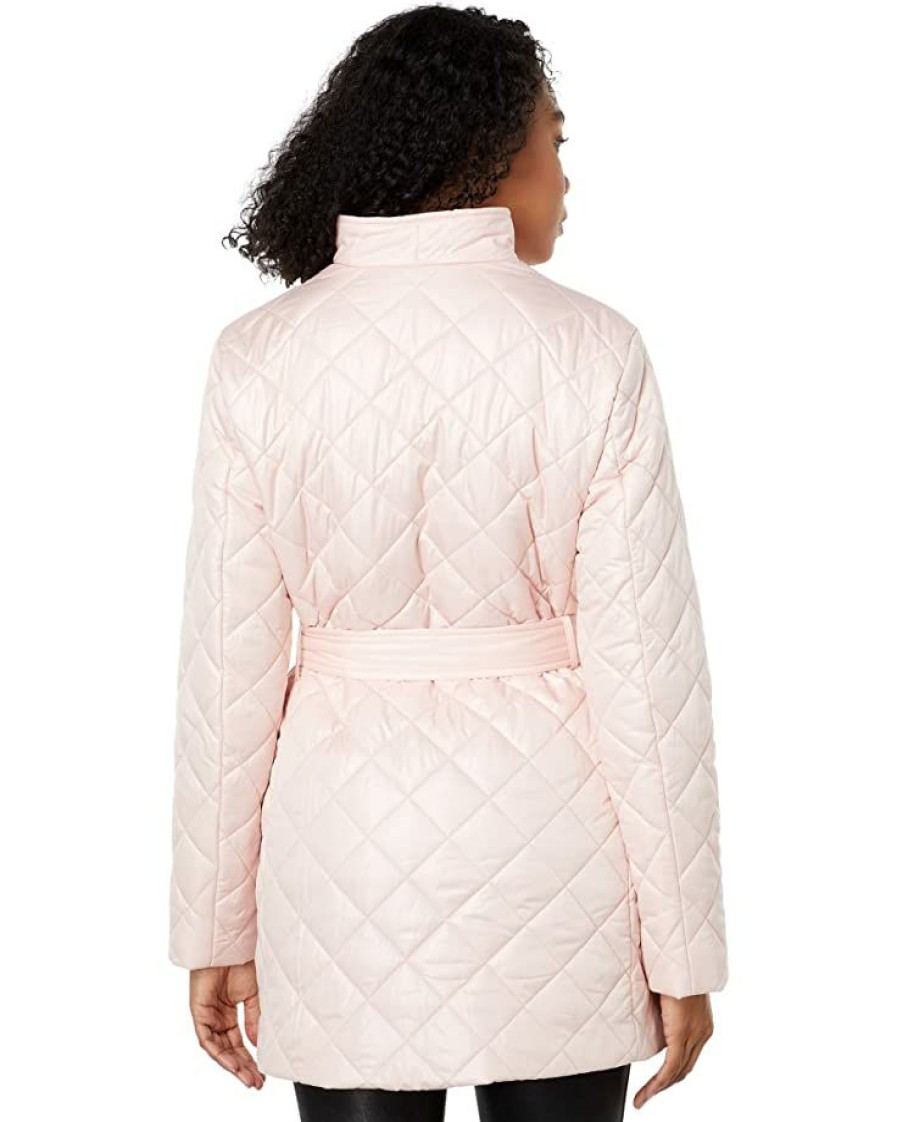 Clothing Kate Spade New York | Kate Spade New York Coats & Outerwear Belted Quilted Jacket Champagne Pink