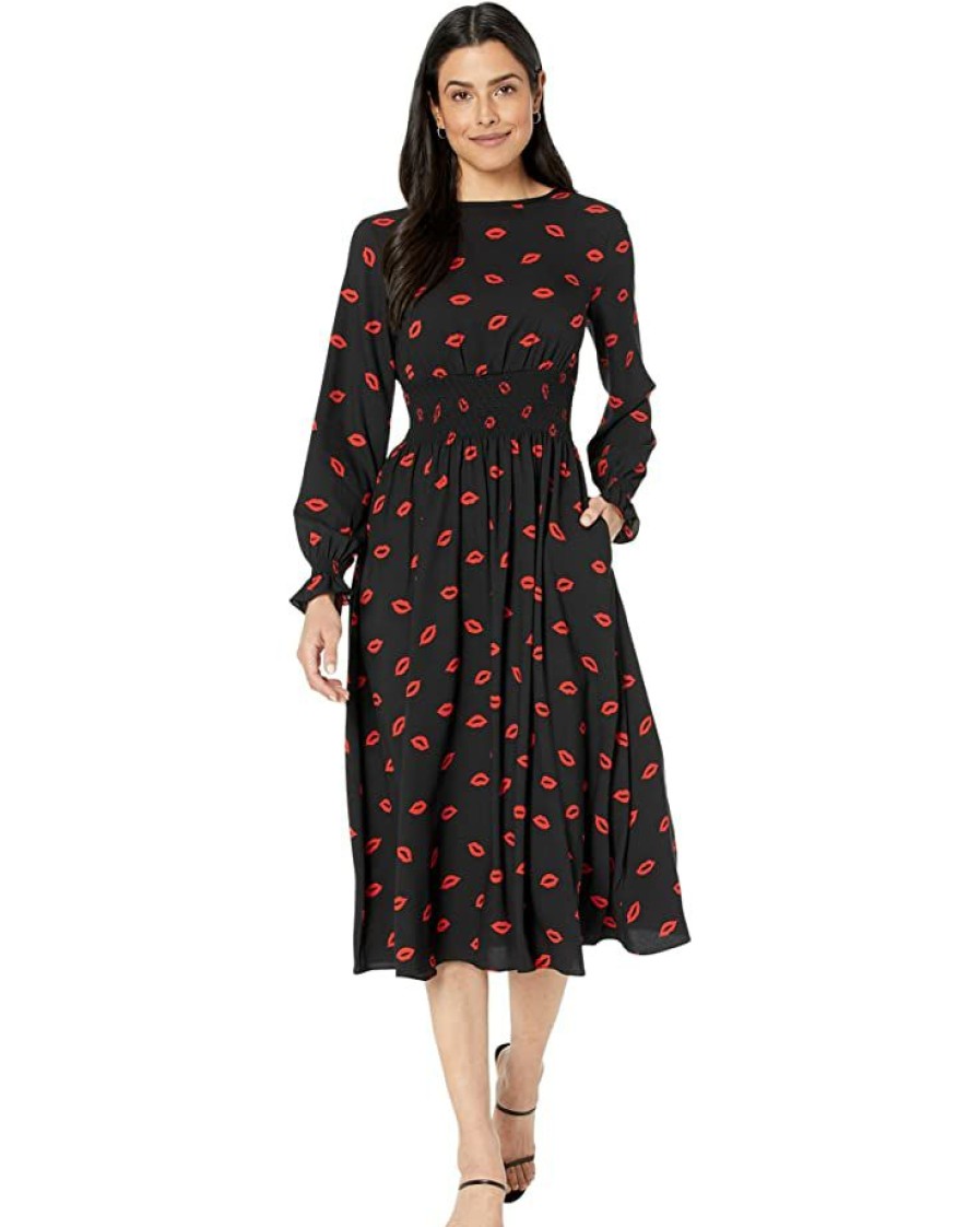 Clothing Kate Spade New York | Kate Spade New York Dresses Kisses Waverly Dress Black