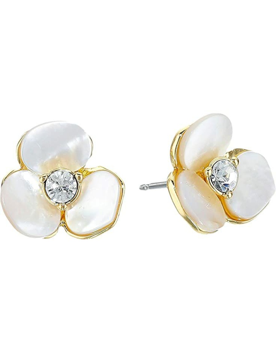 Jewelry Kate Spade New York | Kate Spade New York Earrings Disco Pansy Studs Cream/Clear