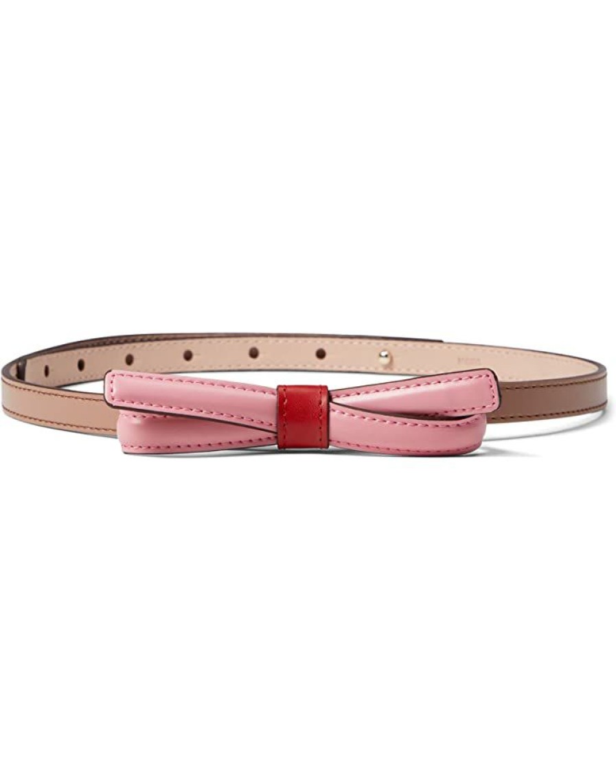 Eyewear Kate Spade New York | Kate Spade New York Belts Color-Blocked Leather Bow Belt Bungalow Sugar Pink