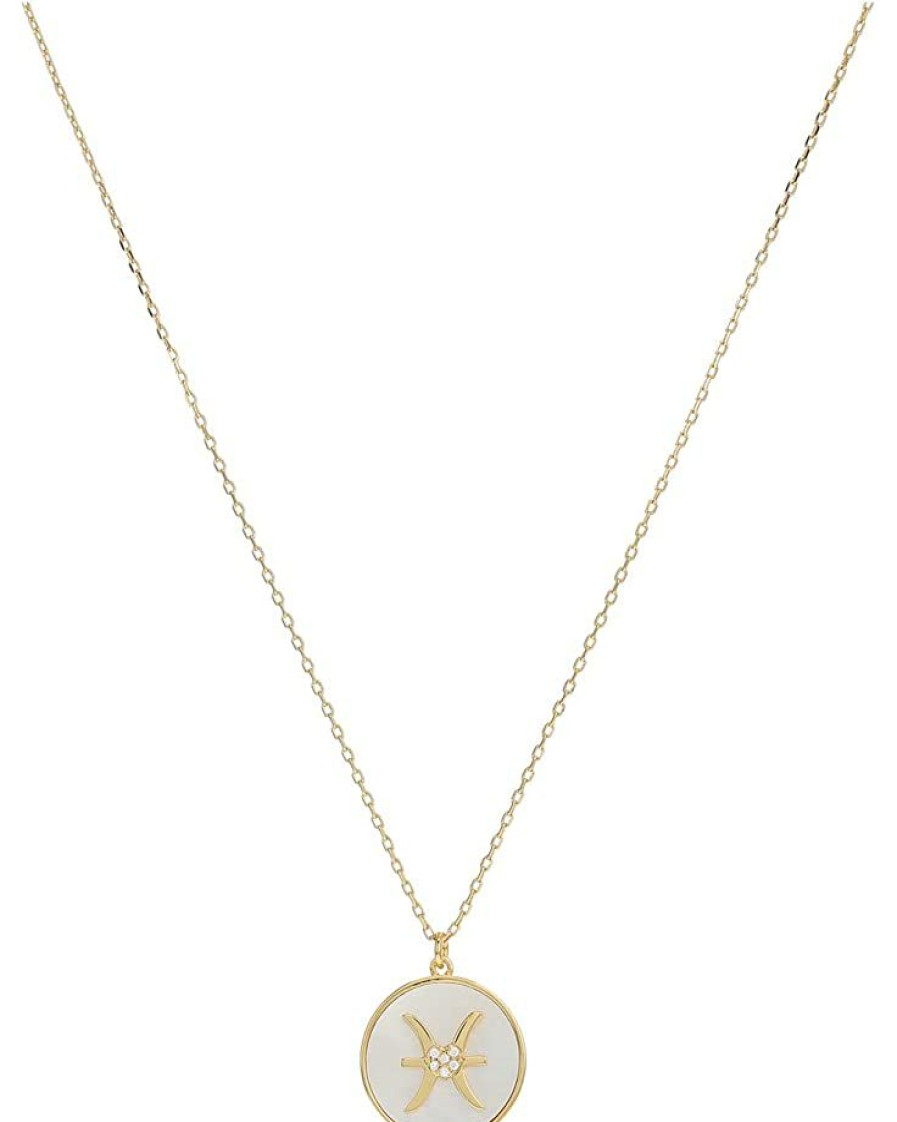 Jewelry Kate Spade New York | Kate Spade New York Necklaces In The Stars Mother-Of-Pearl Pisces Pendant Necklace Mother-Of-Pearl/Gold