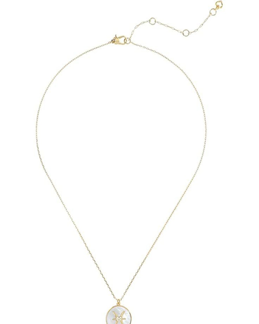 Jewelry Kate Spade New York | Kate Spade New York Necklaces In The Stars Mother-Of-Pearl Pisces Pendant Necklace Mother-Of-Pearl/Gold