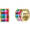 Jewelry Kate Spade New York | Kate Spade New York Heritage Spade Flower Huggies Earrings Blue Madras Plaid