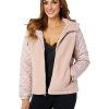 Clothing Kate Spade New York | Kate Spade New York Coats & Outerwear Mixed Media Hooded Quilt Soft Rose 1