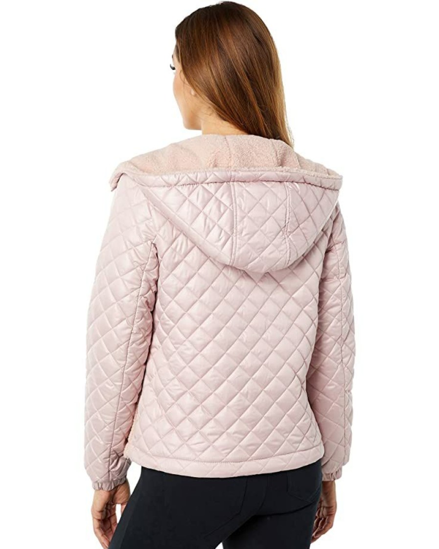 Clothing Kate Spade New York | Kate Spade New York Coats & Outerwear Mixed Media Hooded Quilt Soft Rose 1