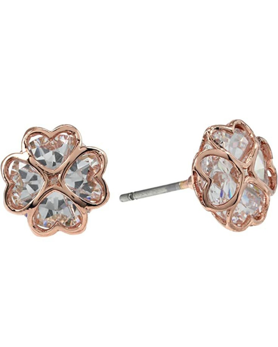 Jewelry Kate Spade New York | Kate Spade New York Something Sparkly Spade Studs Earrings Clear/Rose Gold