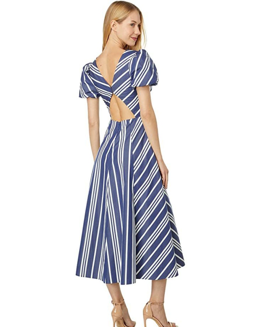 Clothing Kate Spade New York | Kate Spade New York Dresses Dandelion Stripe Midi Dress Squid Ink