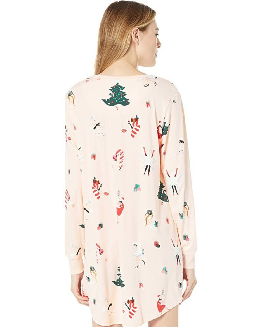 Clothing Kate Spade New York | Kate Spade New York Sleepwear Brushed Jersey Henley Sleepshirt