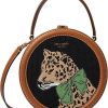 Bags Kate Spade New York | Kate Spade New York Handbags Lucy Lady Leopard Needlepoint Fabric Small Crossbody Black Multi