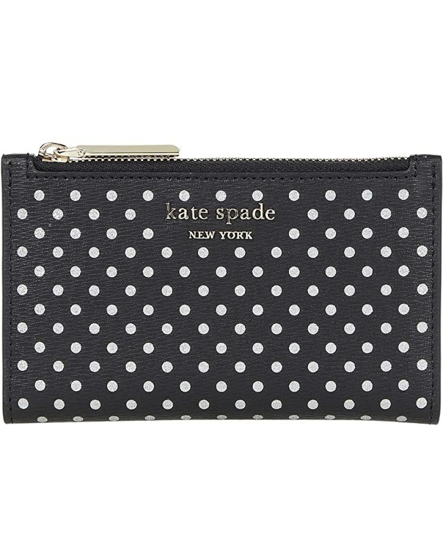 Bags Kate Spade New York | Kate Spade New York Wallets Spencer Metallic Dots Small Slim Bifold Black Multi