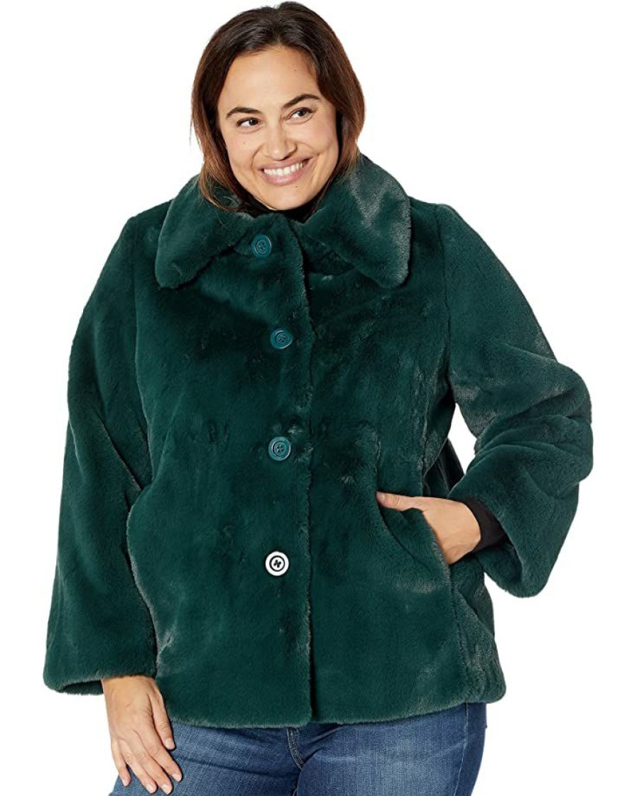 Clothing Kate Spade New York | Kate Spade New York Coats & Outerwear Plush Faux Fur Jacket Pine Grove