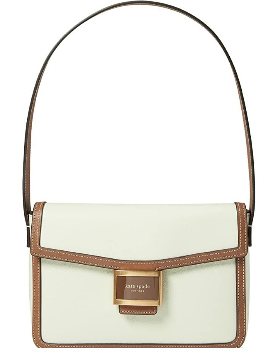 Bags Kate Spade New York | Kate Spade New York Handbags Katy Color-Blocked Textured Leather Medium Shoulder Bag Halo White Multi