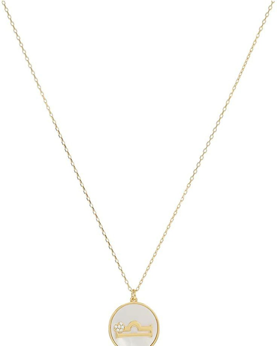 Jewelry Kate Spade New York | Kate Spade New York Necklaces In The Stars Mother-Of-Pearl Libra Pendant Necklace Mother-Of-Pearl/Gold