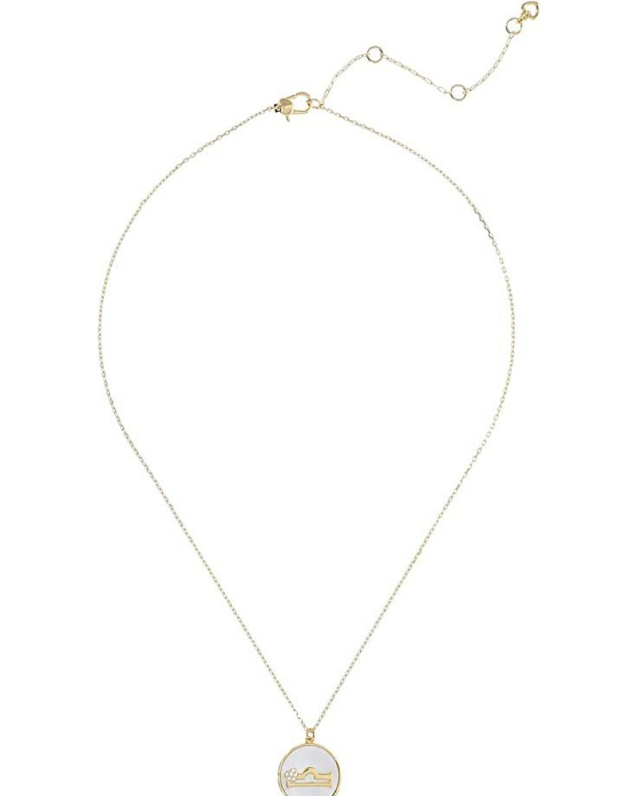 Jewelry Kate Spade New York | Kate Spade New York Necklaces In The Stars Mother-Of-Pearl Libra Pendant Necklace Mother-Of-Pearl/Gold