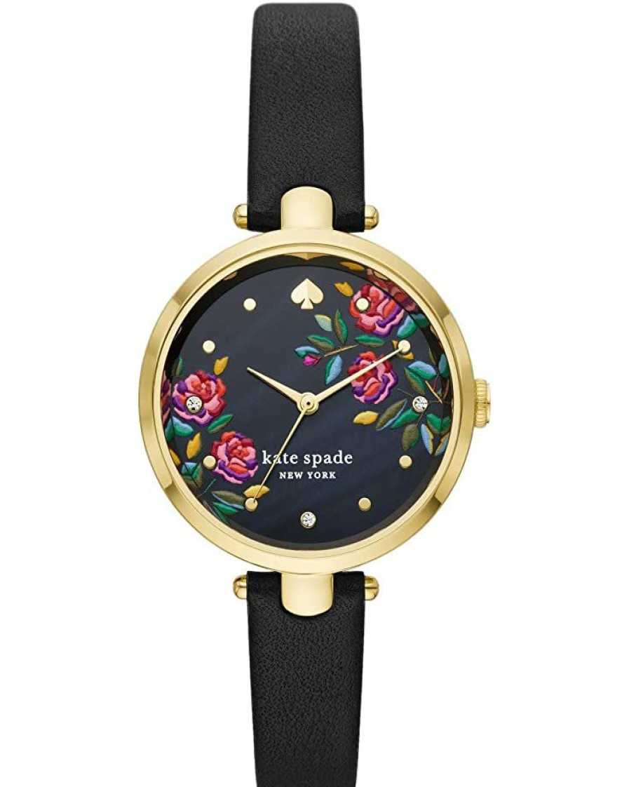 Watches Kate Spade New York | Kate Spade New York Fashion Watches 34 Mm Holland Leather Watch Ksw1769 Black