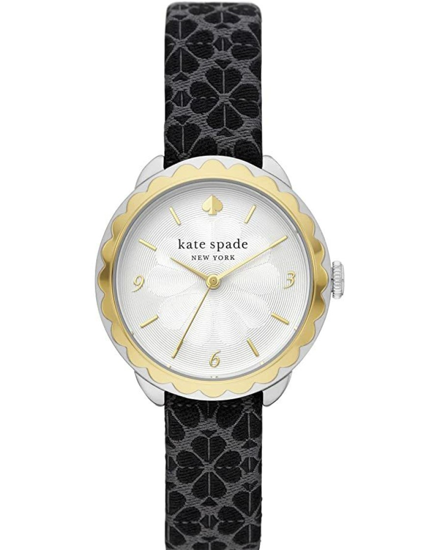 Watches Kate Spade New York | Kate Spade New York Fashion Watches 34 Mm Morningside Jacquard Leather Watch Ksw1771 Black