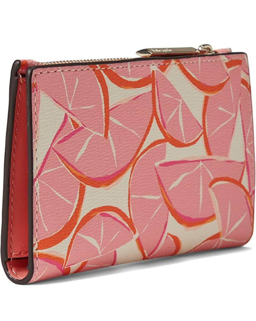 Bags Kate Spade New York | Kate Spade New York Wallets Spencer Grapefruit Printed Pvc Small Slim Bifold Wallet Pink Multi