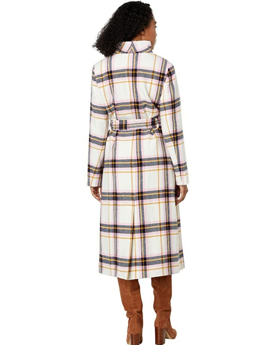 Clothing Kate Spade New York | Kate Spade New York Coats & Outerwear Belted Maxi Wool Classic Plaid