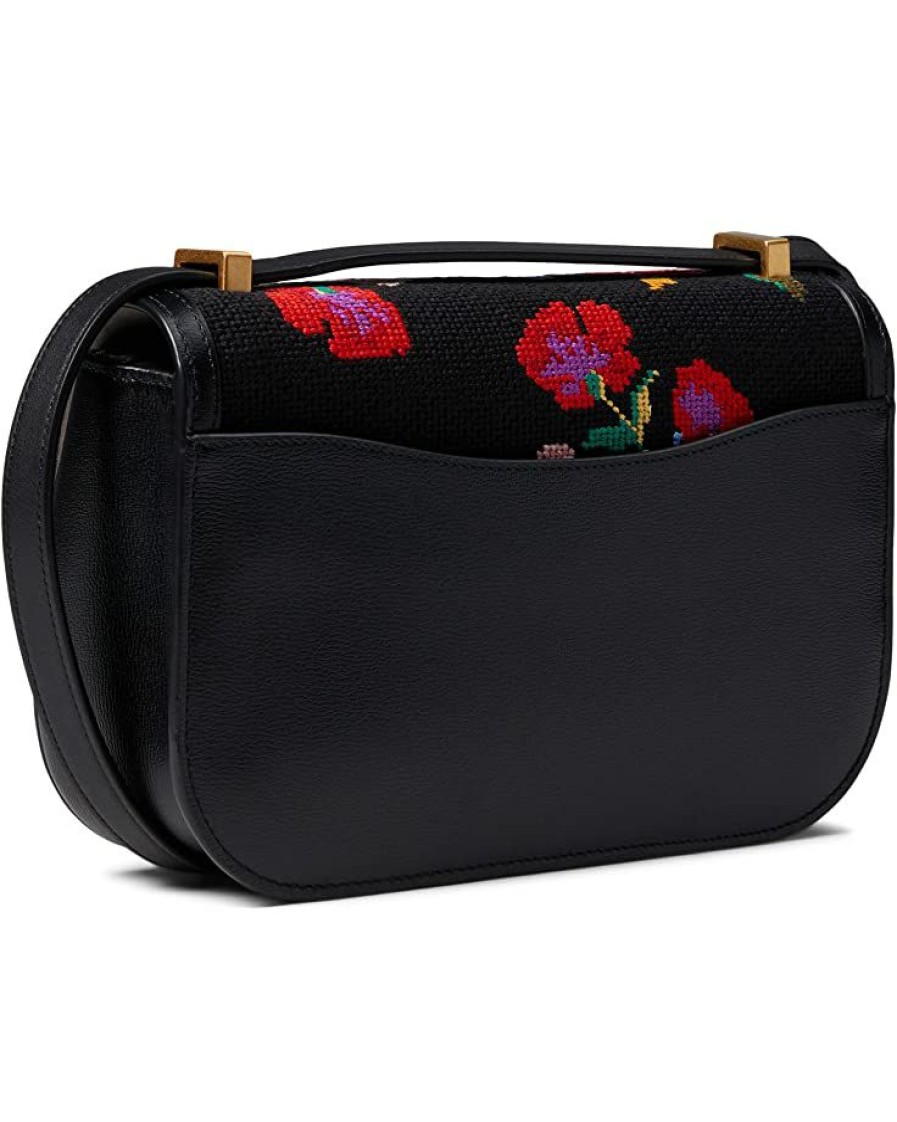 Bags Kate Spade New York | Kate Spade New York Handbags Katy Autumn Floral Needlepoint Fabric Medium Convertible Shoulder Bag Black Multi