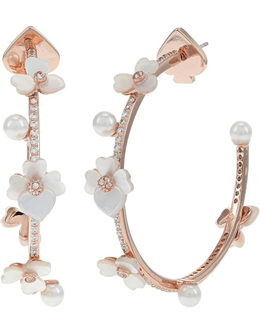 Jewelry Kate Spade New York | Kate Spade New York Precious Pansy Scatter Hoops Earrings White Multi