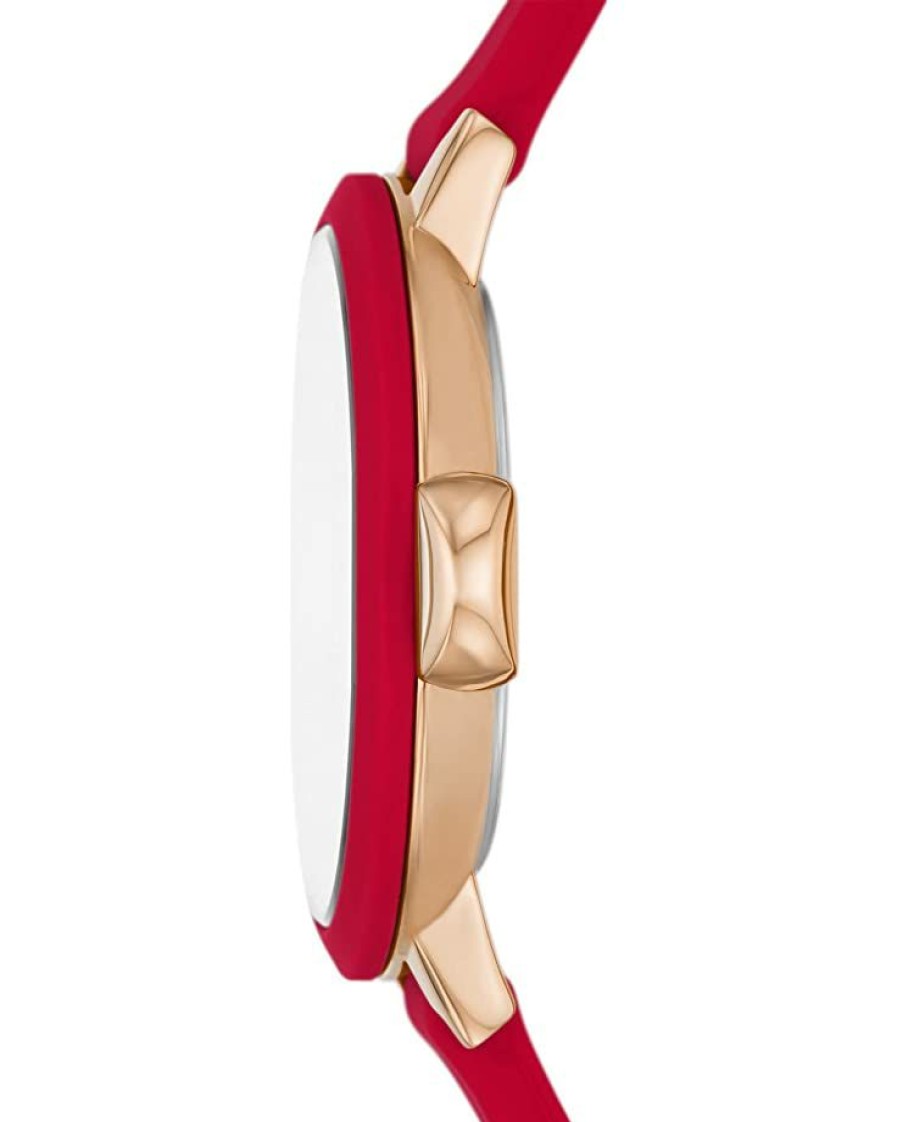 Watches Kate Spade New York | Kate Spade New York Fashion Watches 34 Mm Park Row Three Hand Silicone Watch Ksw1783 Red