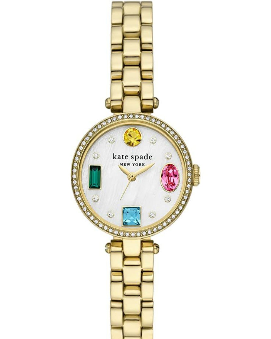 Watches Kate Spade New York | Kate Spade New York Fashion Watches 28 Mm Holland Three Hand Stainless Steel Watch Ksw1781 Gold Tone