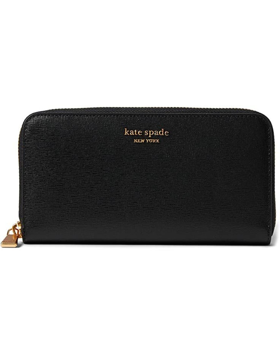 Bags Kate Spade New York | Kate Spade New York Wallets Morgan Saffiano Leather Zip Around Continental Wallet Black