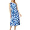 Clothing Kate Spade New York | Kate Spade New York Dresses Zigzag Floral Belted Sabrina Dress Blueberry