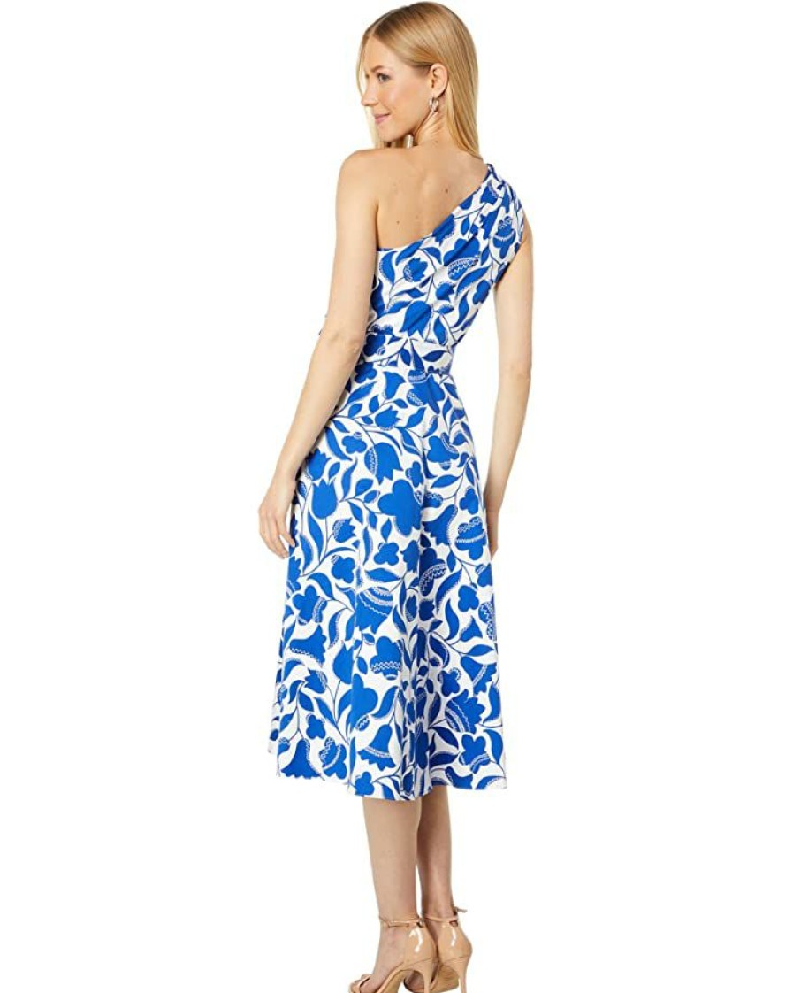 Clothing Kate Spade New York | Kate Spade New York Dresses Zigzag Floral Belted Sabrina Dress Blueberry