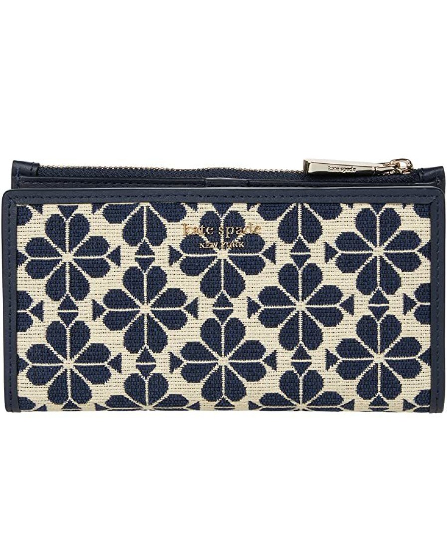 Bags Kate Spade New York | Kate Spade New York Wallets Spade Flower Jacquard Zip Slim Wallet