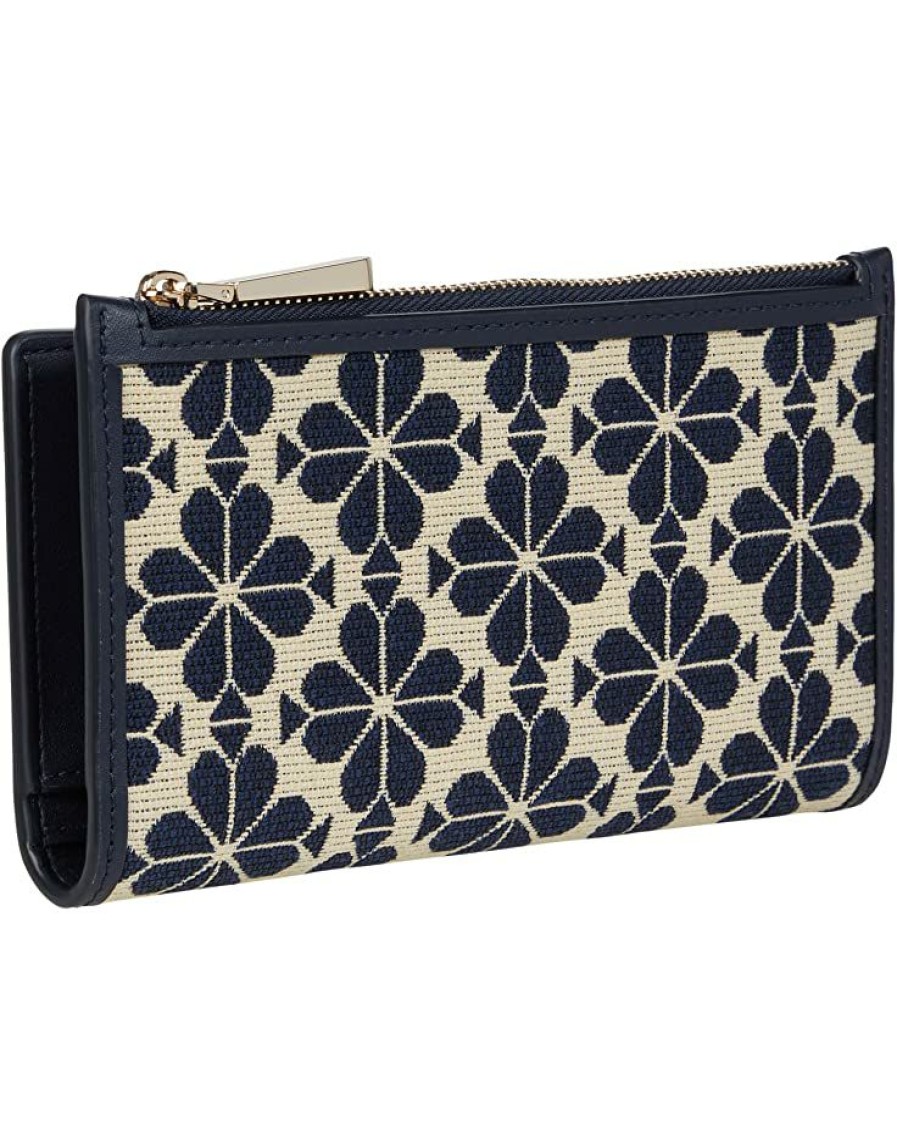 Bags Kate Spade New York | Kate Spade New York Wallets Spade Flower Jacquard Zip Slim Wallet