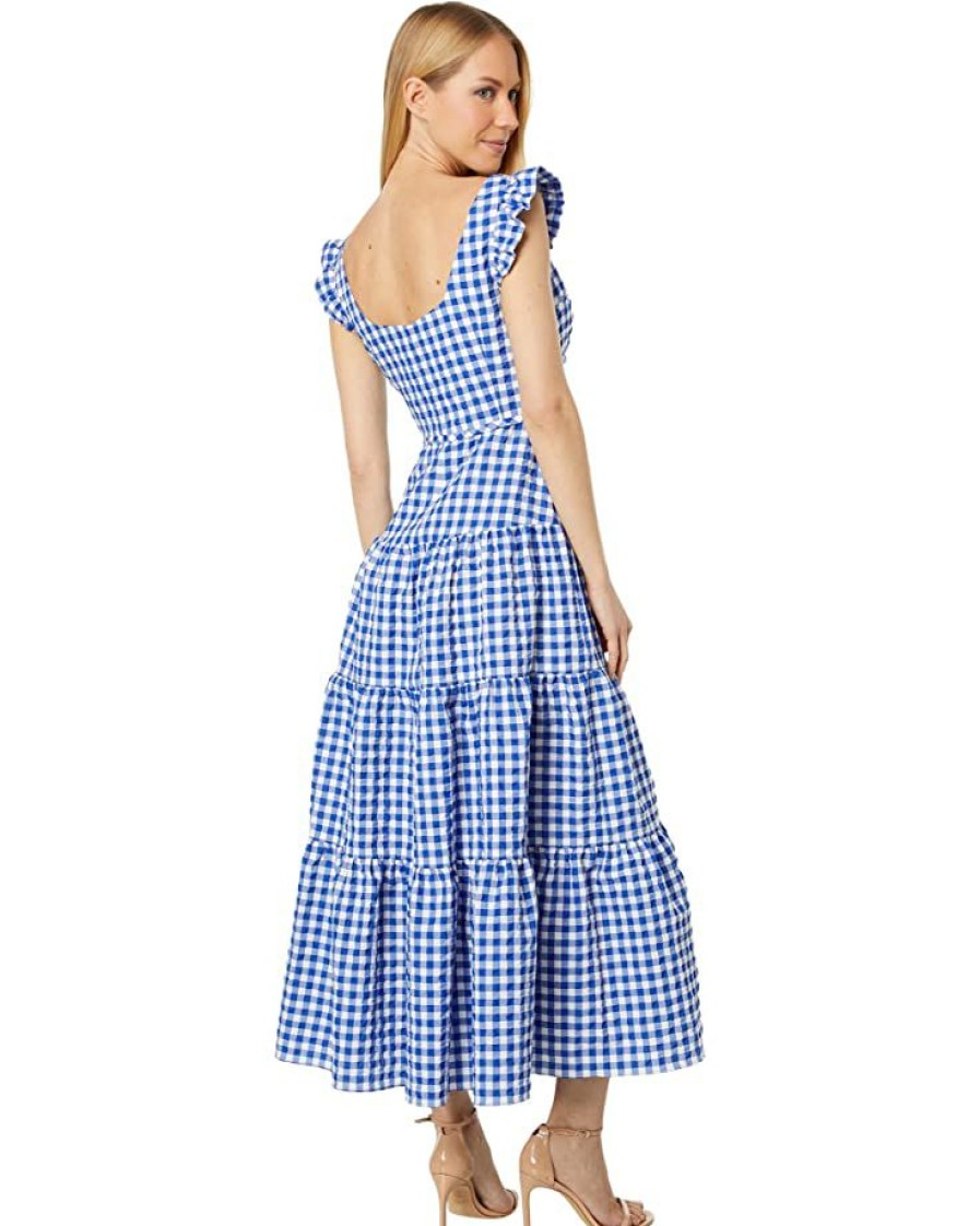 Clothing Kate Spade New York | Kate Spade New York Dresses Gingham Tiered Dress Blueberry