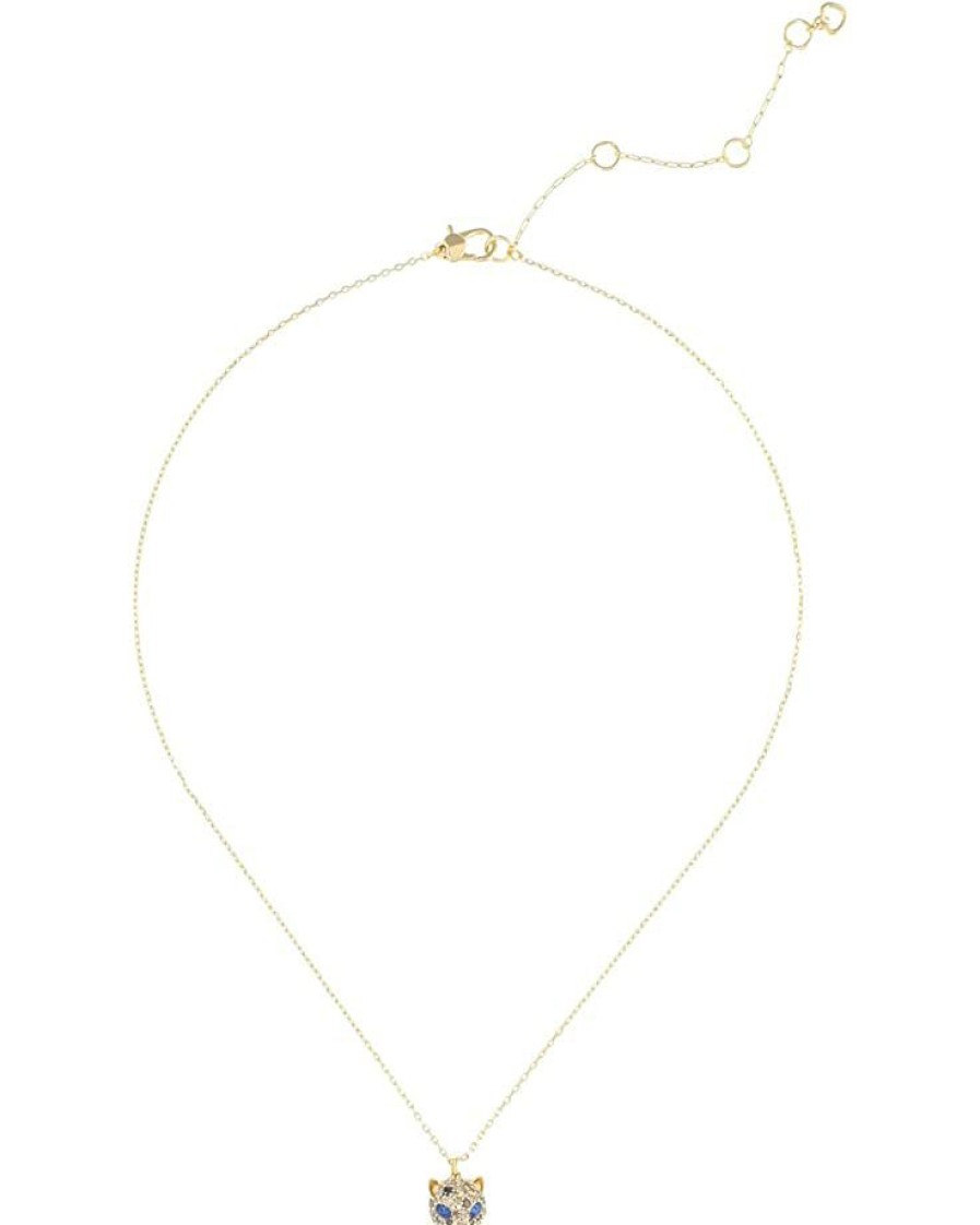 Jewelry Kate Spade New York | Kate Spade New York Necklaces Fierce Leopard Mini Pendant Necklace Neutral Multi