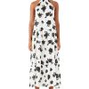 Clothing Kate Spade New York | Kate Spade New York Swimwear Bicolor High Neck Halter Cover-Up Dress Ivory