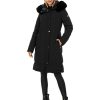 Clothing Kate Spade New York | Kate Spade New York Coats & Outerwear Hooded Heavyweight Down In Stretch Fabric With Faux Fur Trim