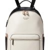 Bags Kate Spade New York | Kate Spade New York Backpacks Hudson Color-Blocked Pebbled Leather Large Backpack Parchment Multi