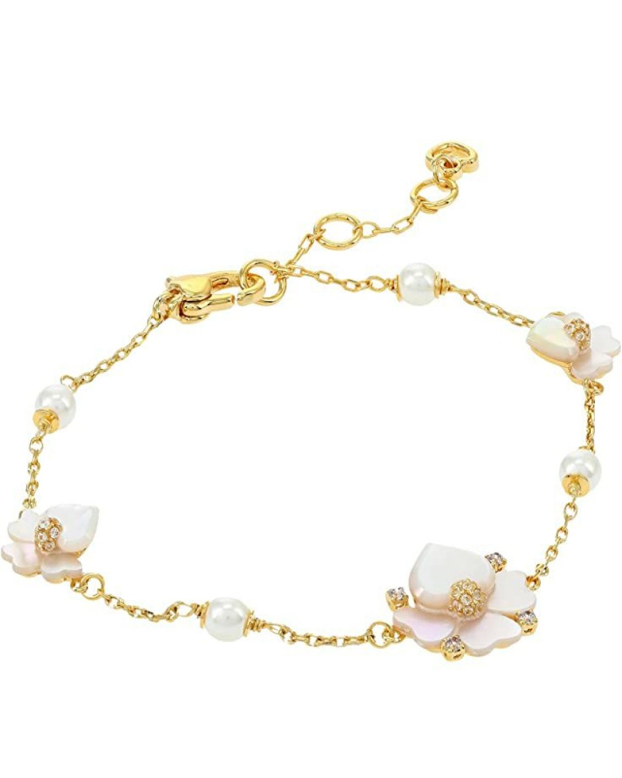 Jewelry Kate Spade New York | Kate Spade New York Bracelets Precious Pansy Scatter Bracelet White Multi/Gold