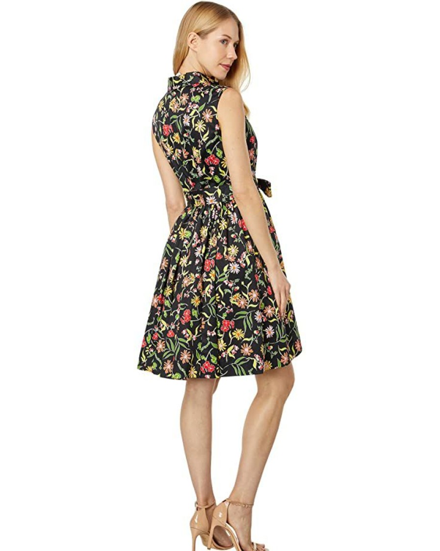 Clothing Kate Spade New York | Kate Spade New York Dresses Rooftop Garden Floral Marina Dress Black Multi