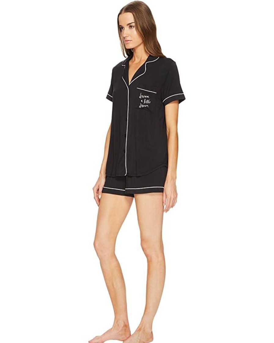 Clothing Kate Spade New York | Kate Spade New York Sleepwear "Dream A Little Dream" Short Pajama Set Black