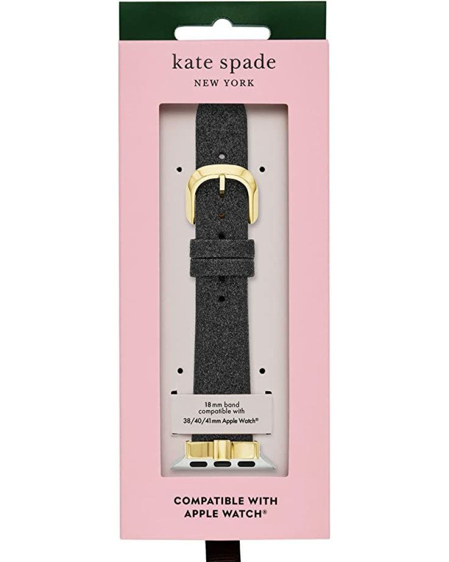 Watches Kate Spade New York | Kate Spade New York Watch Accessories Leather Band For Apple Watch Kss0144 Black