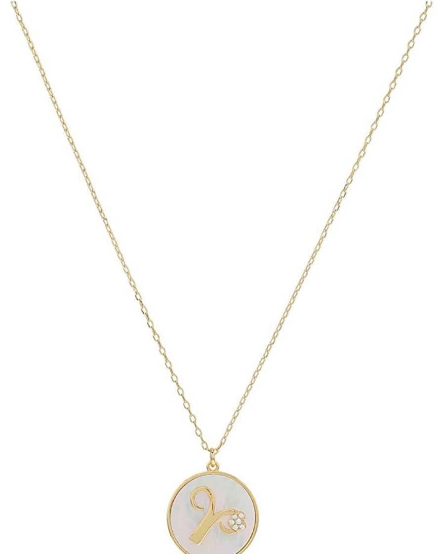 Jewelry Kate Spade New York | Kate Spade New York Necklaces In The Stars Mother-Of-Pearl Aries Pendant Necklace Mother-Of-Pearl/Gold