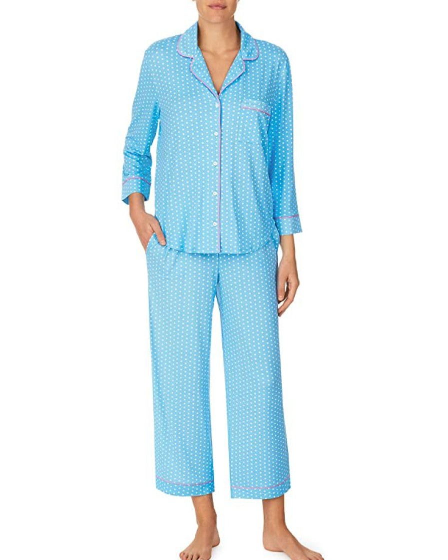 Clothing Kate Spade New York | Kate Spade New York Sleepwear 3/4 Sleeve Cropped Pj Set