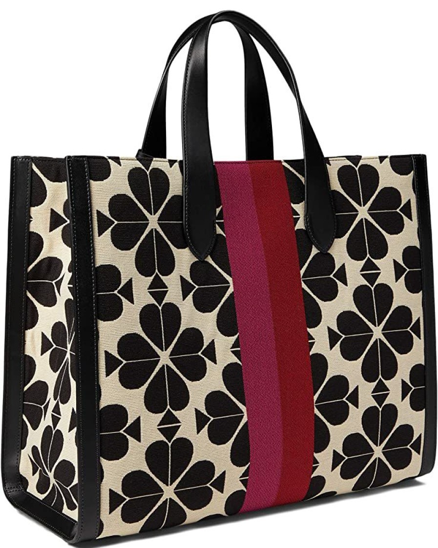 Bags Kate Spade New York | Kate Spade New York Handbags Oversized Spade Flower Jacquard Stripe Manhattan Large Tote