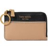 Bags Kate Spade New York | Kate Spade New York Wallets Morgan Color-Blocked Saffiano Leather Zip Card Holder Cafe Mocha Multi