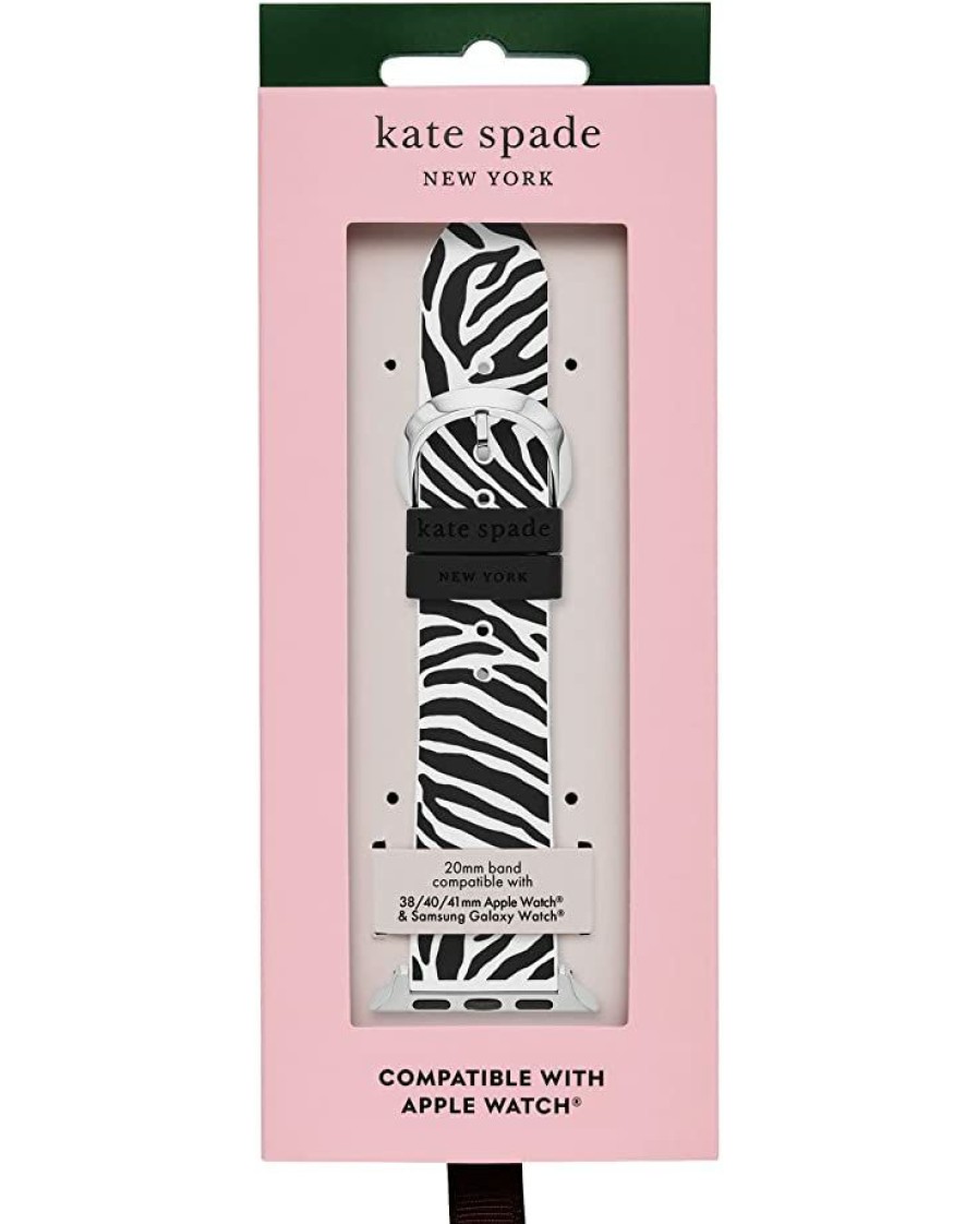 Watches Kate Spade New York | Kate Spade New York Watch Accessories Silicone Band For Apple Watch Kss0145 Black/White